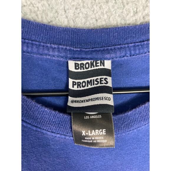 Broken Promises Unisex XL Blue Graphic Print Long Sleeve T-Shirt‎ - Picture 3 of 8